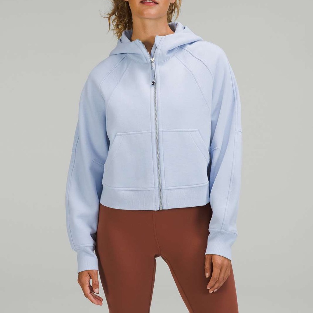 Lululemon Oversized Scuba Full Zip Hoodie Blue Linen XS/S